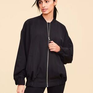 NWT Loft Lou and Grey Women's Black Bomber Jacket